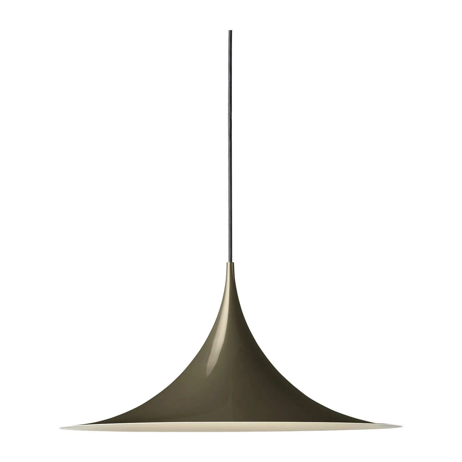 Semi lamp Ø 47 cm, Dark cocoa glossy GUBI