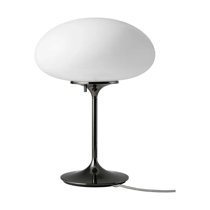Stemlite Table lamp - Black chrome-opal glass, 42 cm - GUBI
