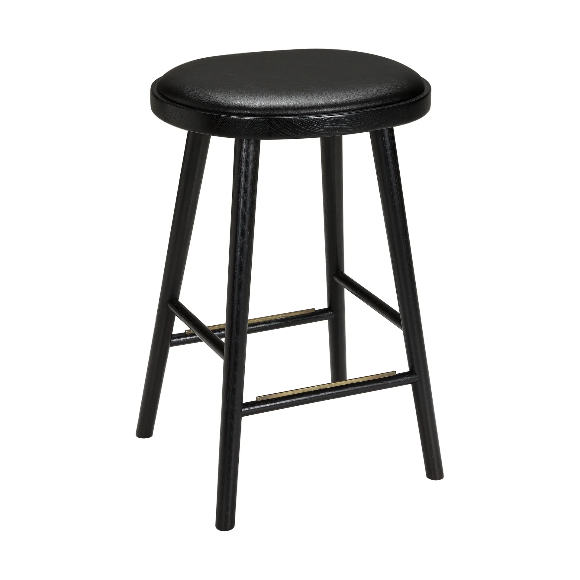 Colibri bar stool 63 cm, Black stained oak-black pad Hans K