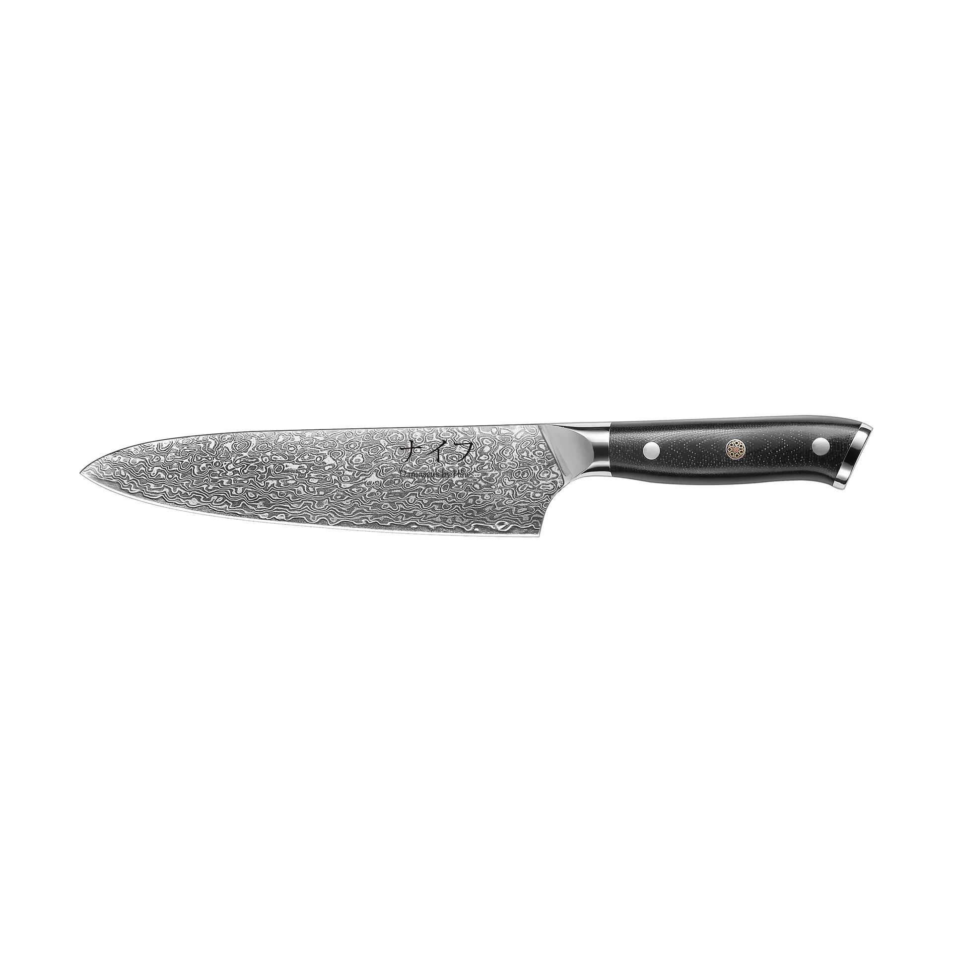 Damascus By Hâws chef's knife 32 cm, Black-stainless steel Hâws