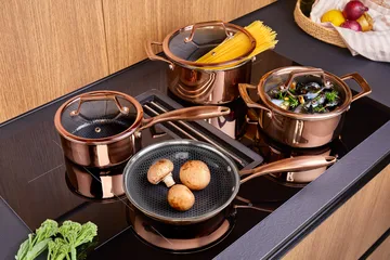 Hâws Santo saucepan with lid hybrid coating 1.5 L - Rose Gold - Hâws