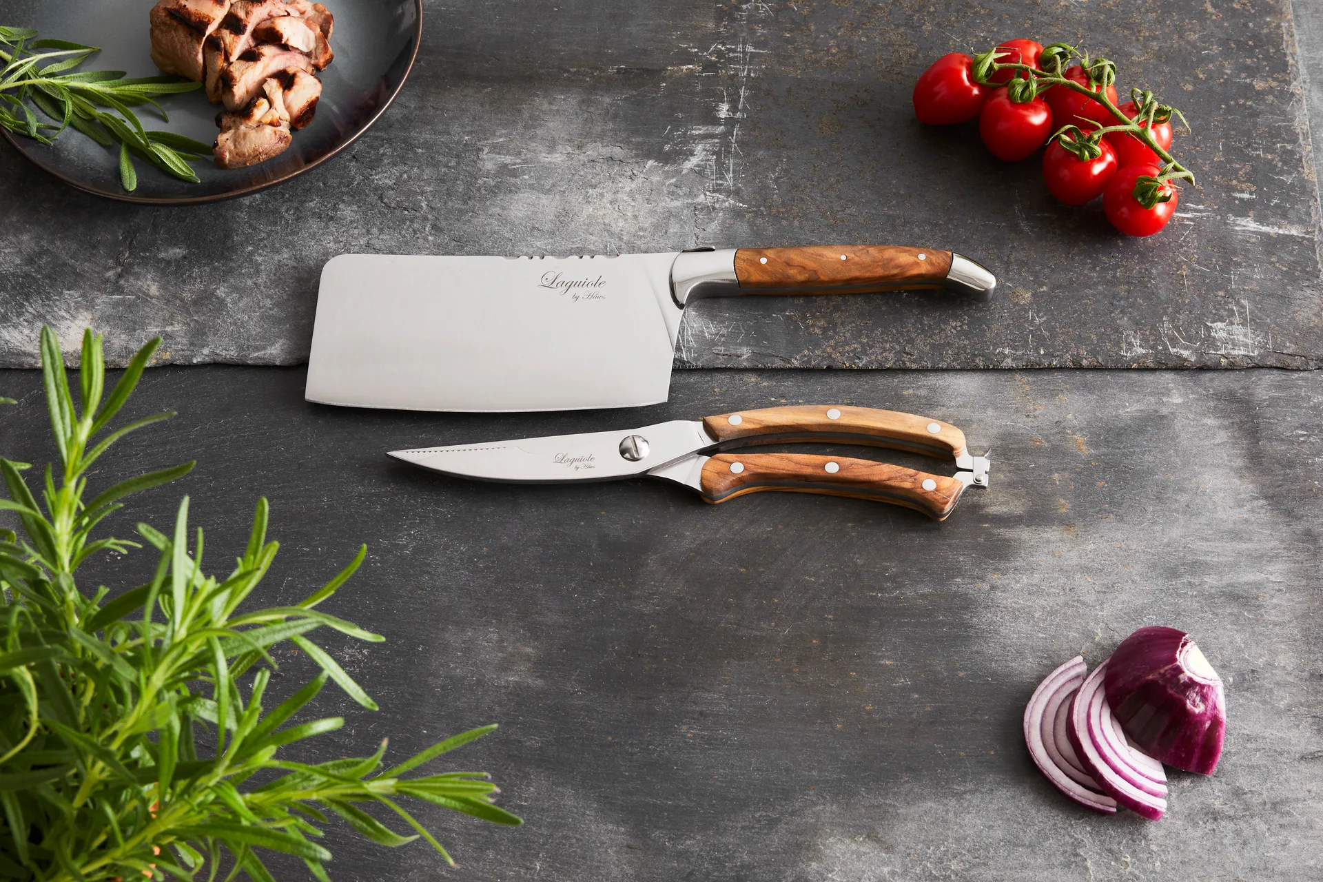 Laguiole By Hâws knife set 2-piece, Olive Hâws