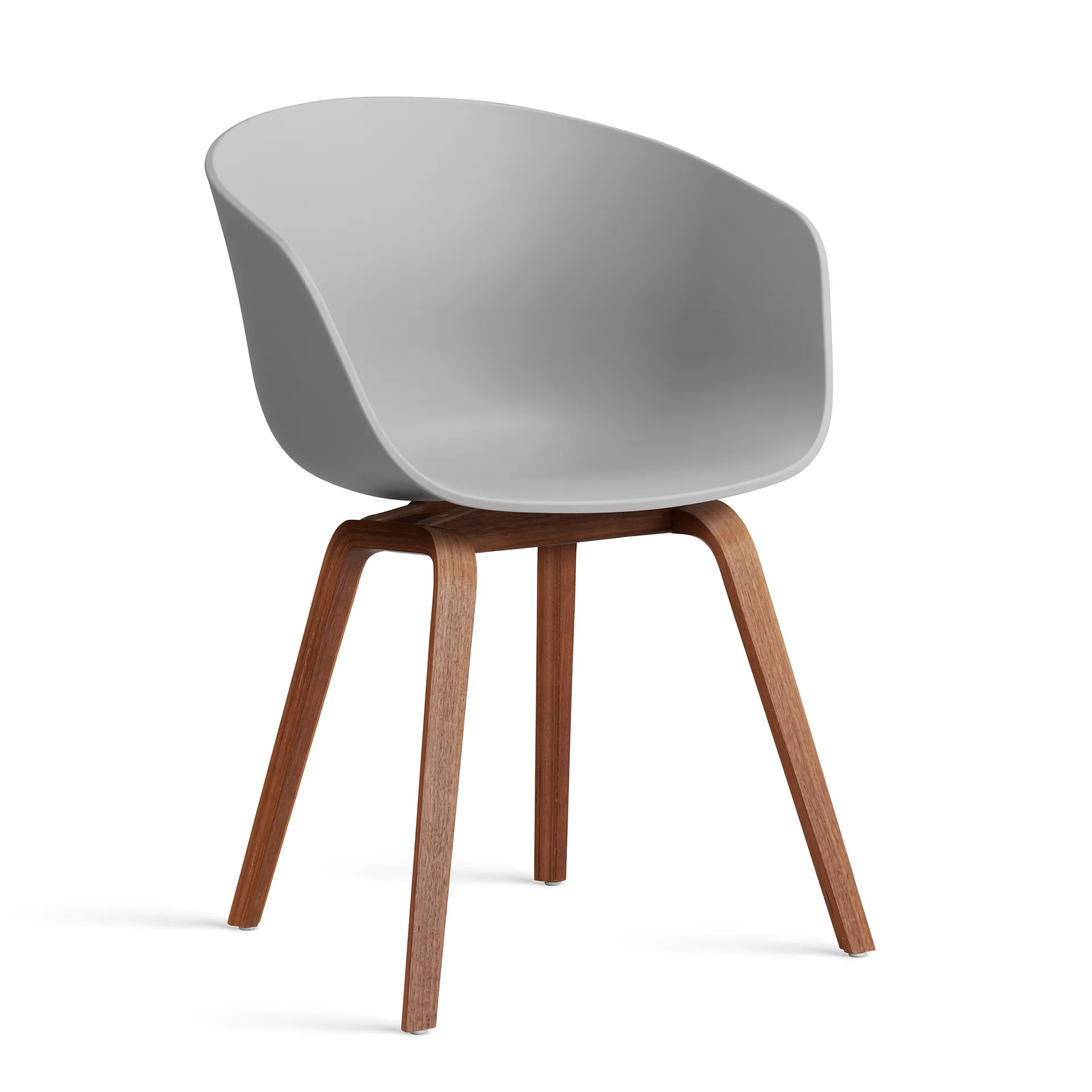 About a Chair 22 2.0 chair, Concrete grey-lacquered walnut frame HAY
