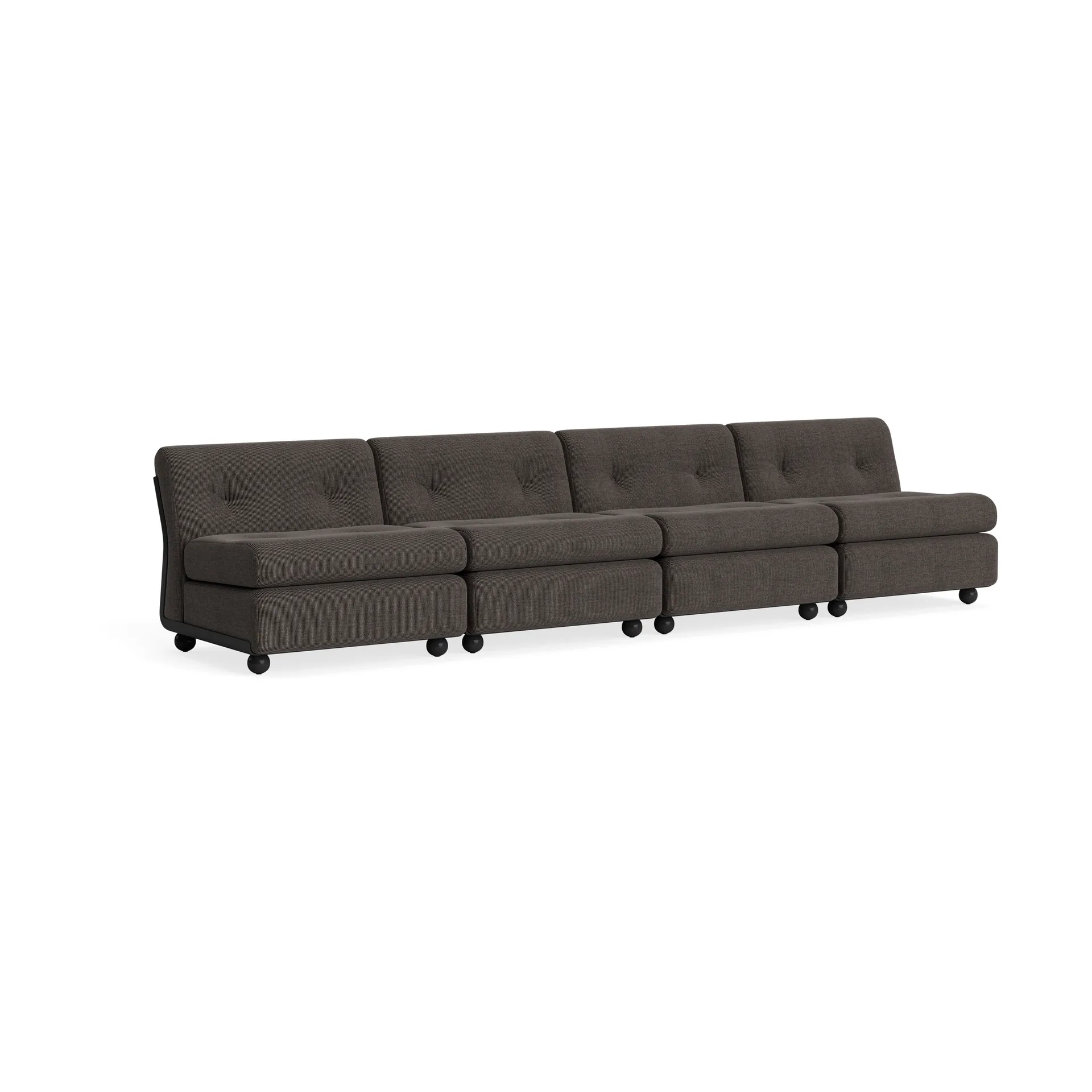 Amanta sofa module, Anthracite shell-yuma 1010, 4-seater HAY