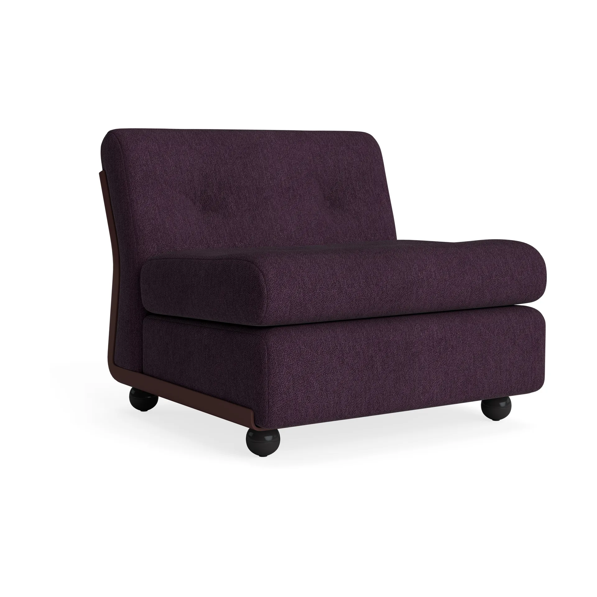 Amanta sofa module, Burgundy red–turf burgundy, 1-seat/armchair HAY