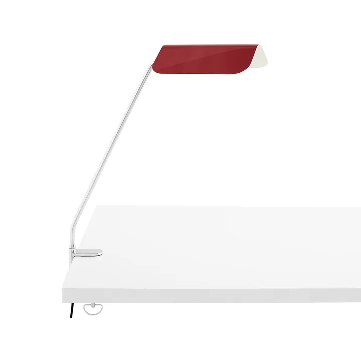 Apex Clip desk lamp - Maroon red - HAY
