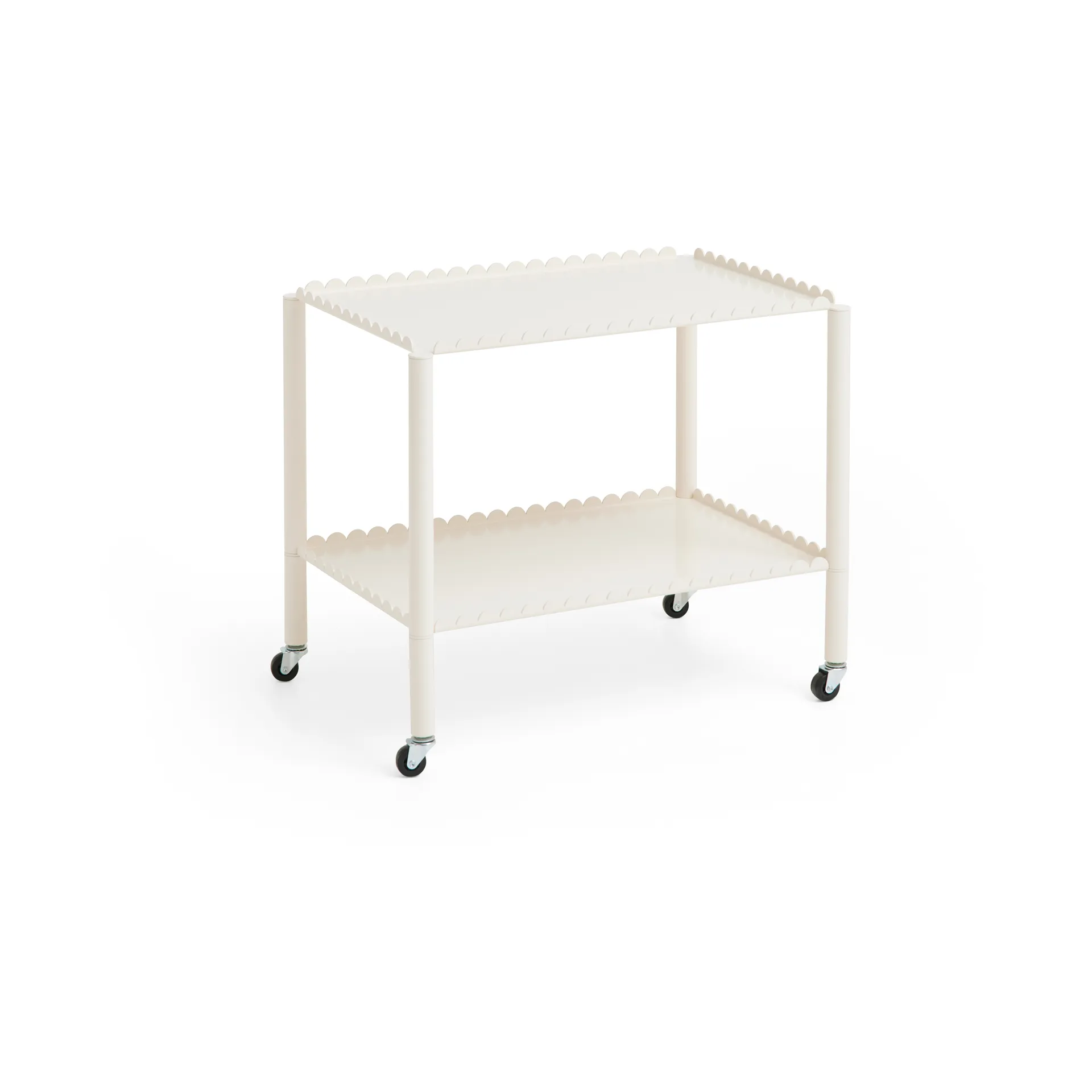 Arcs Trolley Low serving trolley, Eggshell HAY