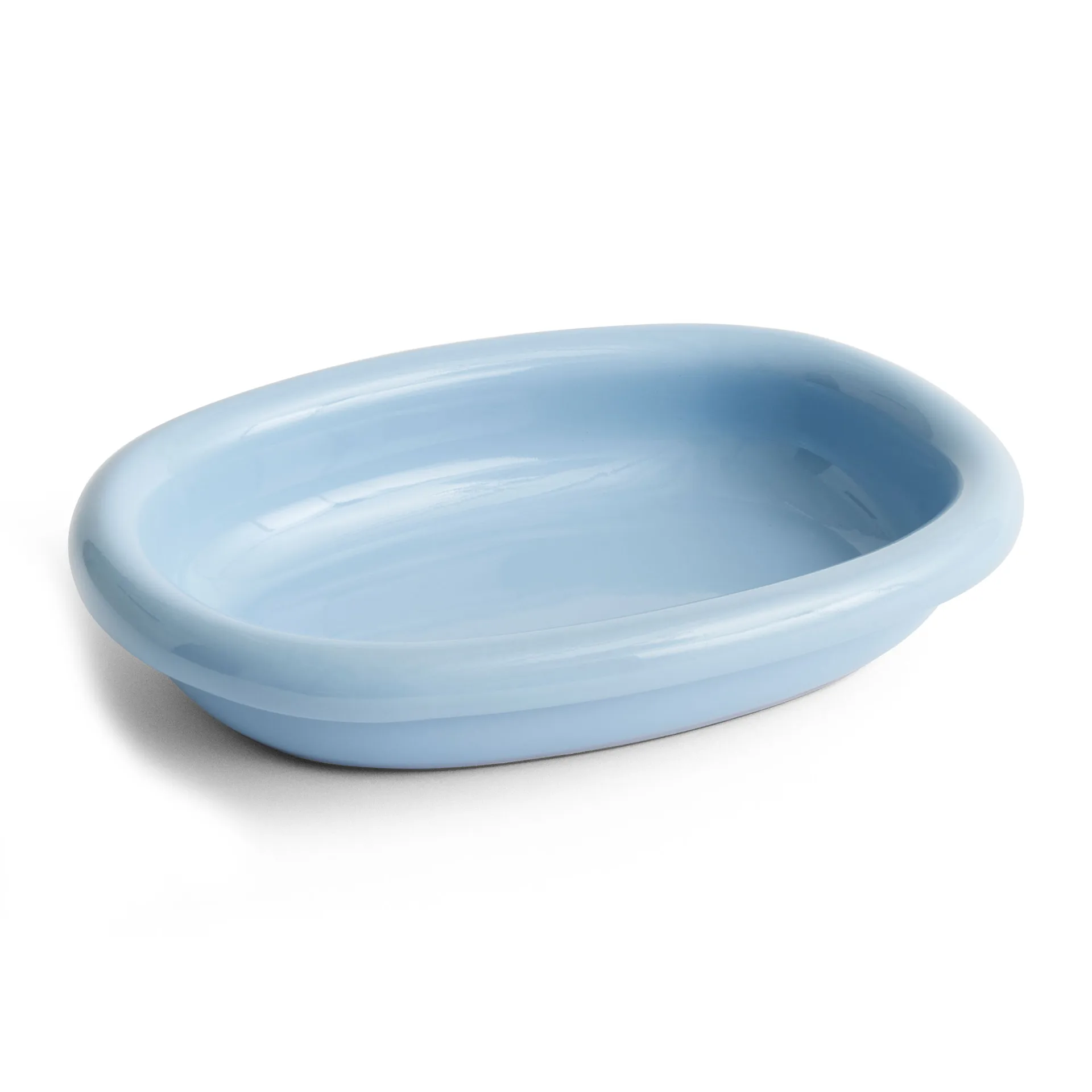 Barro oval serving plate, Light blue, small 20x27,5 cm HAY