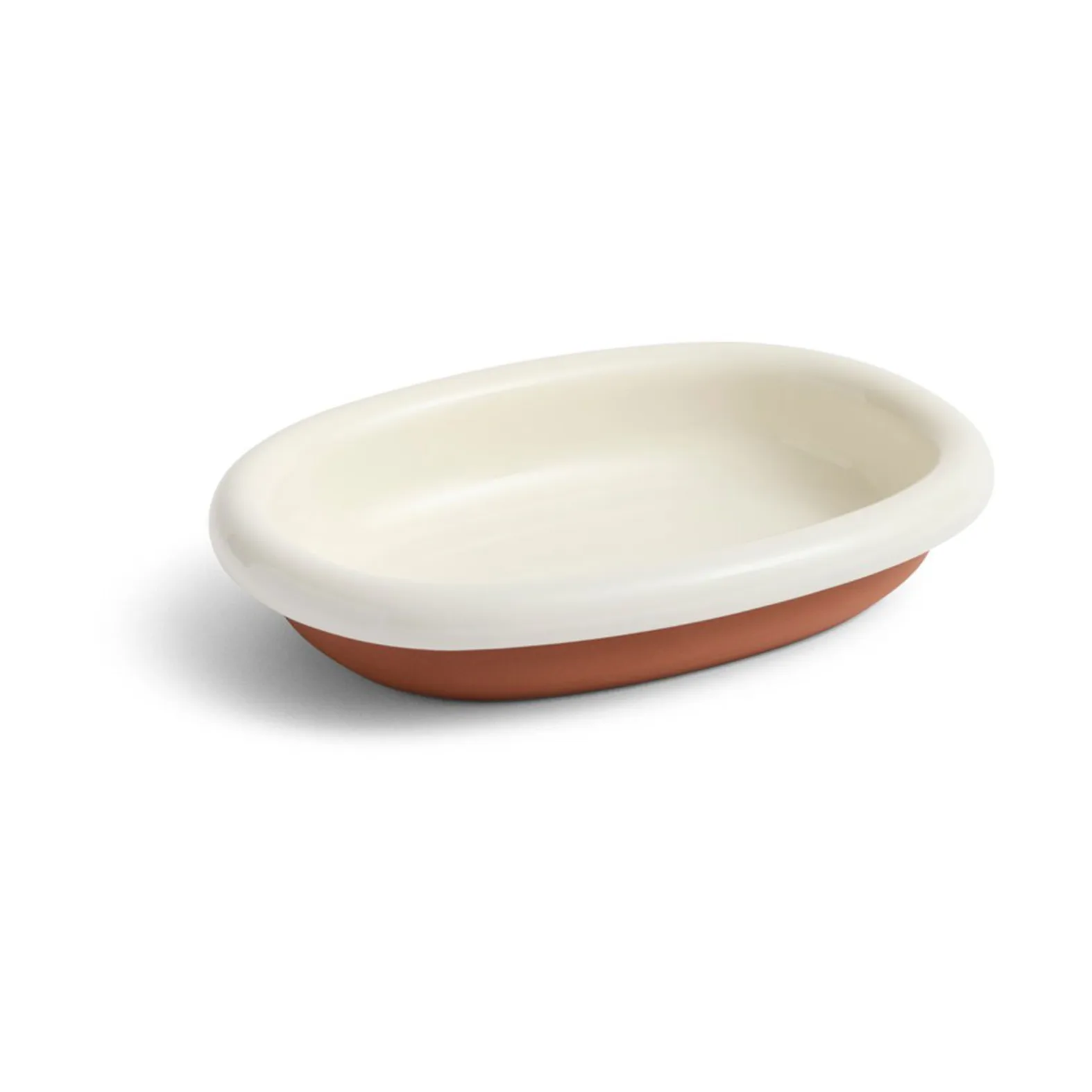 Barro oval serving plate, Off-white, small 20x27,5 cm HAY