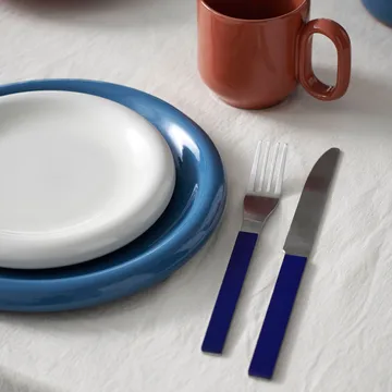 Barro plate - Dark blue, Ø24 cm 2-pack - HAY