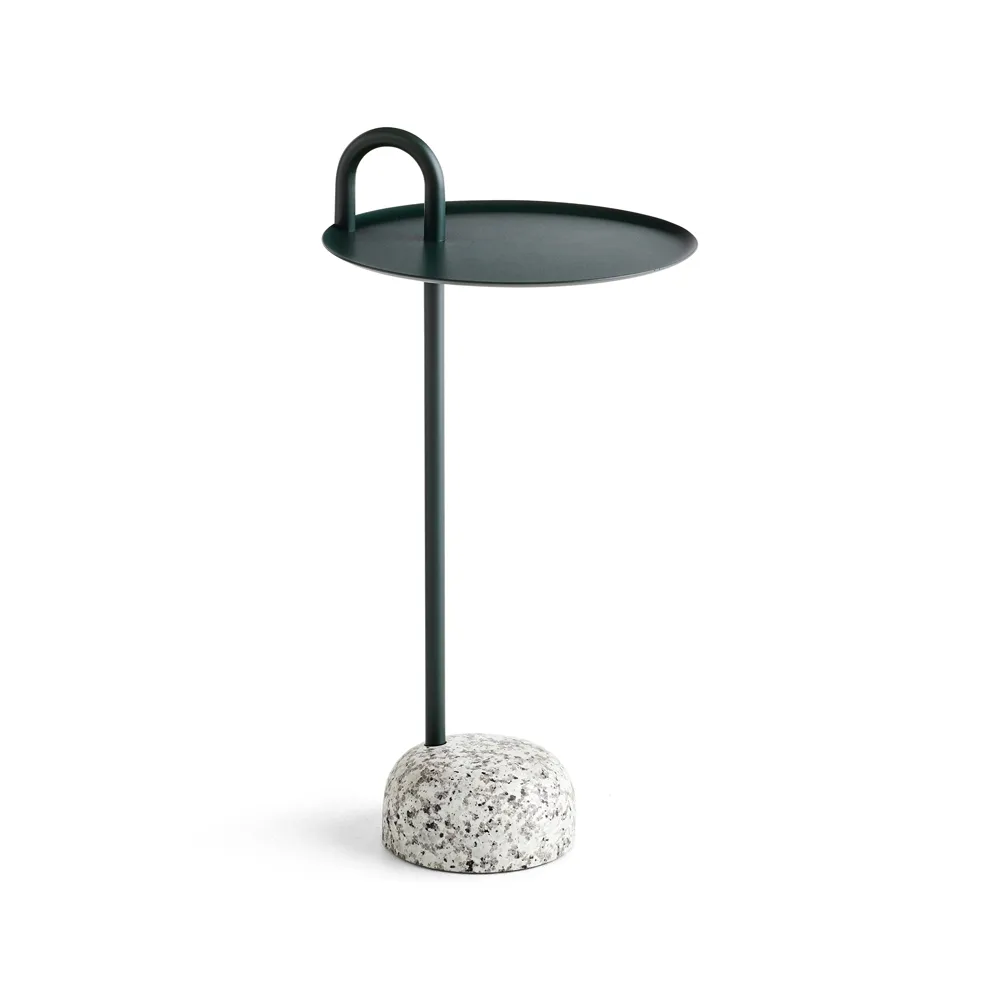 Bowler side table, Fir green-granite HAY