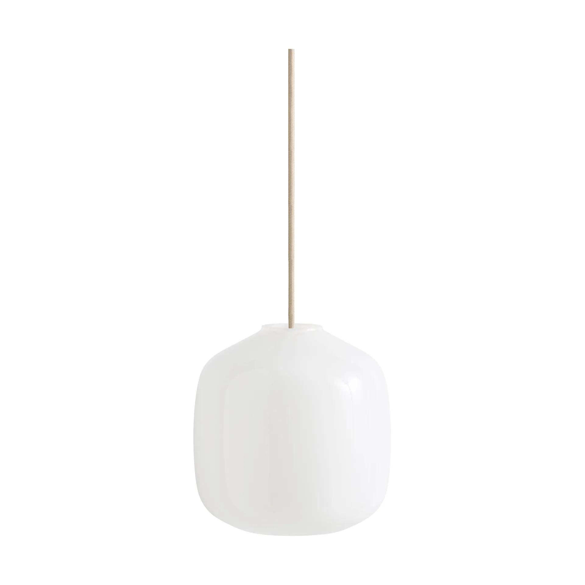 Buoy pendant lamp Ø20 cm, Opal glass-beton grey HAY