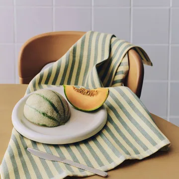 Canteen cotton kitchen towel 52x80 cm - Green-yellow - HAY