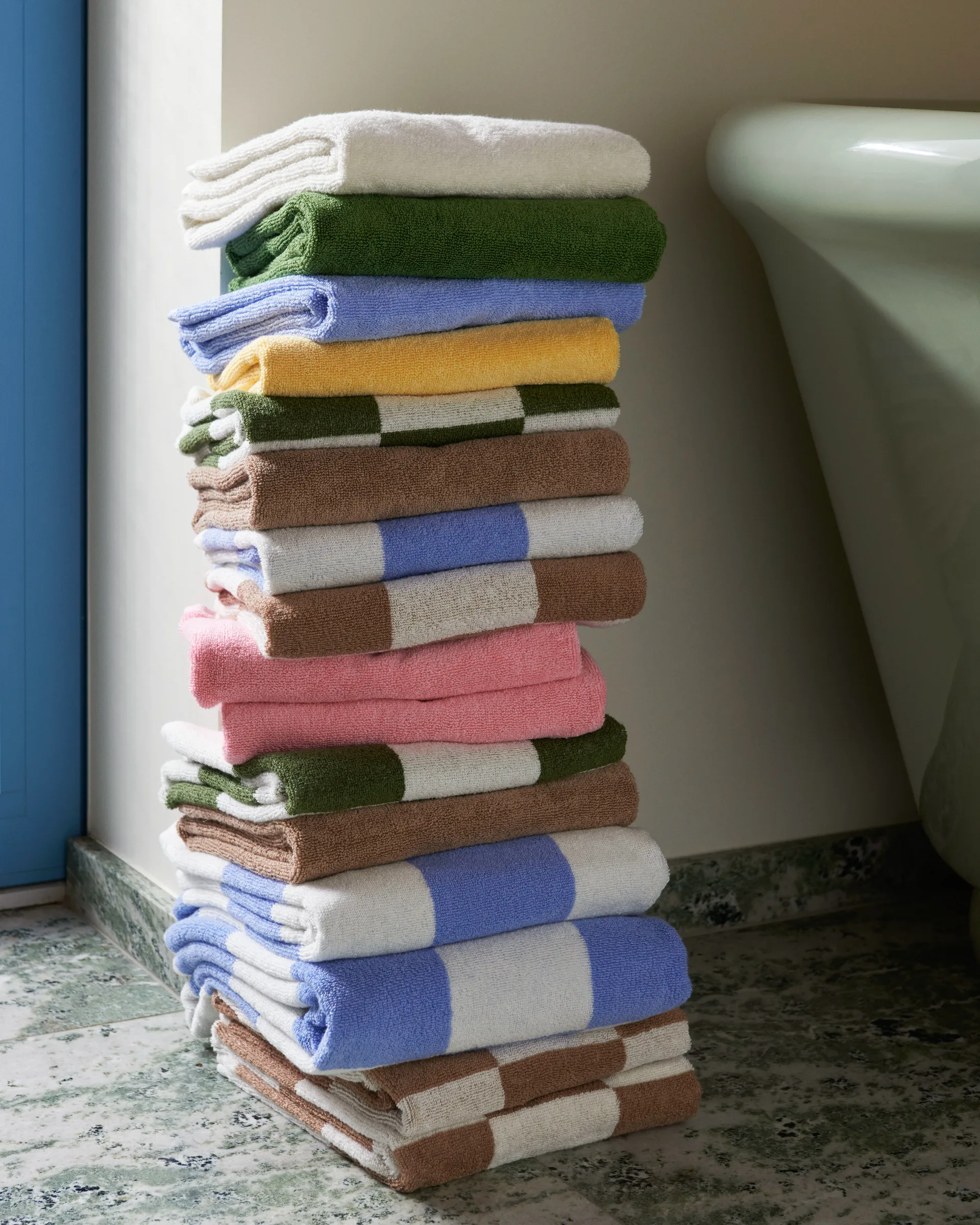 Check bath towel 70x136 cm, Cappuccino HAY