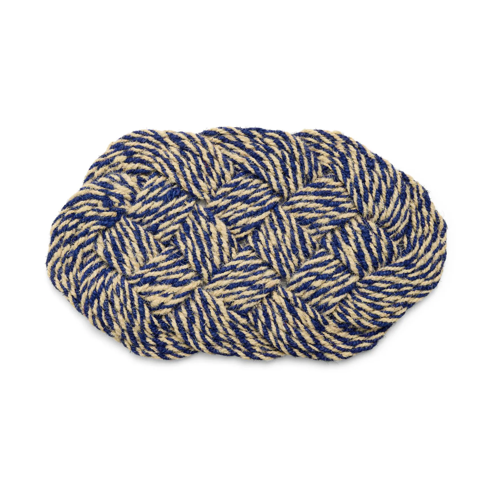 Coco doormat 40x80 cm, Swirl blue-off white HAY