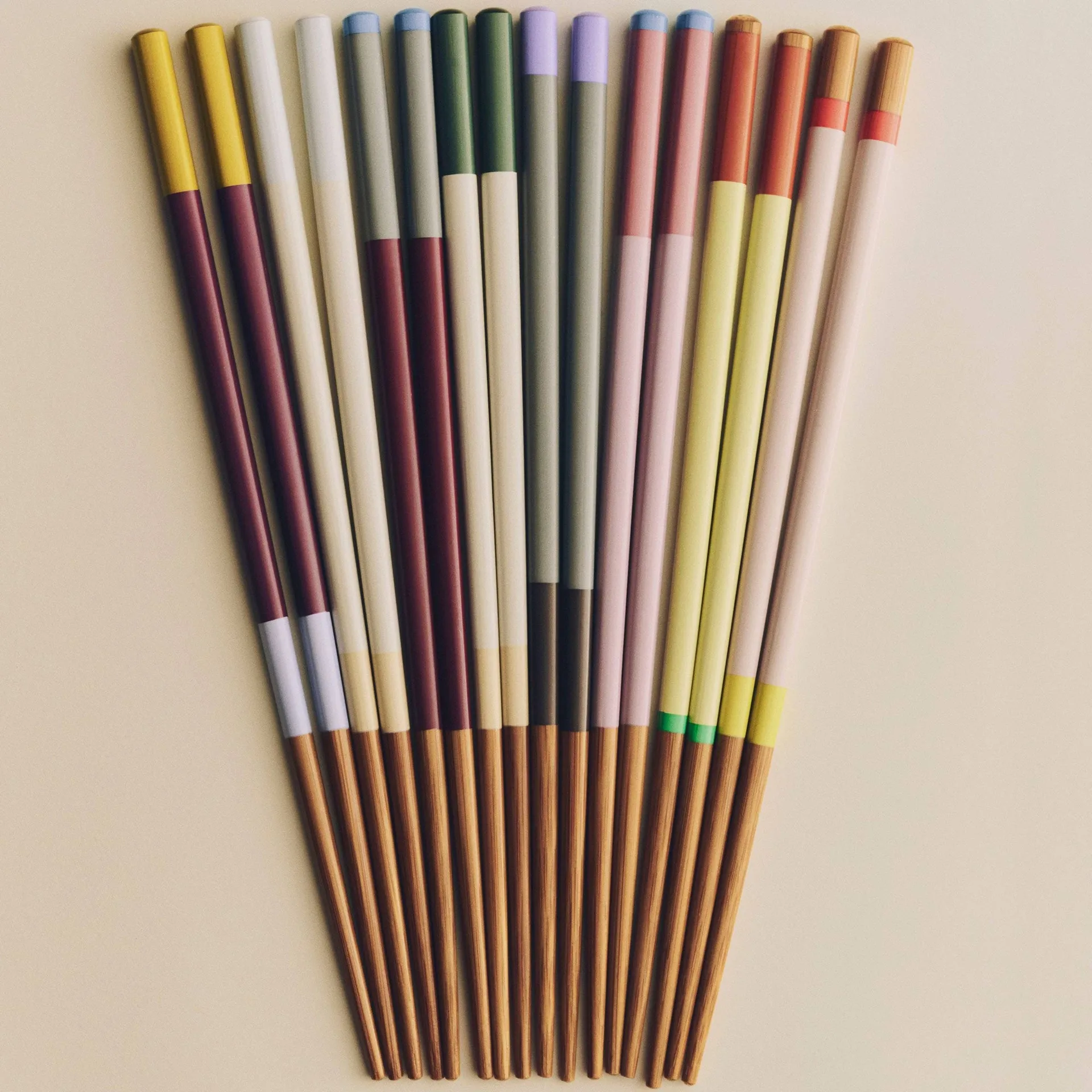Colour chopsticks 4-pack, Bright HAY