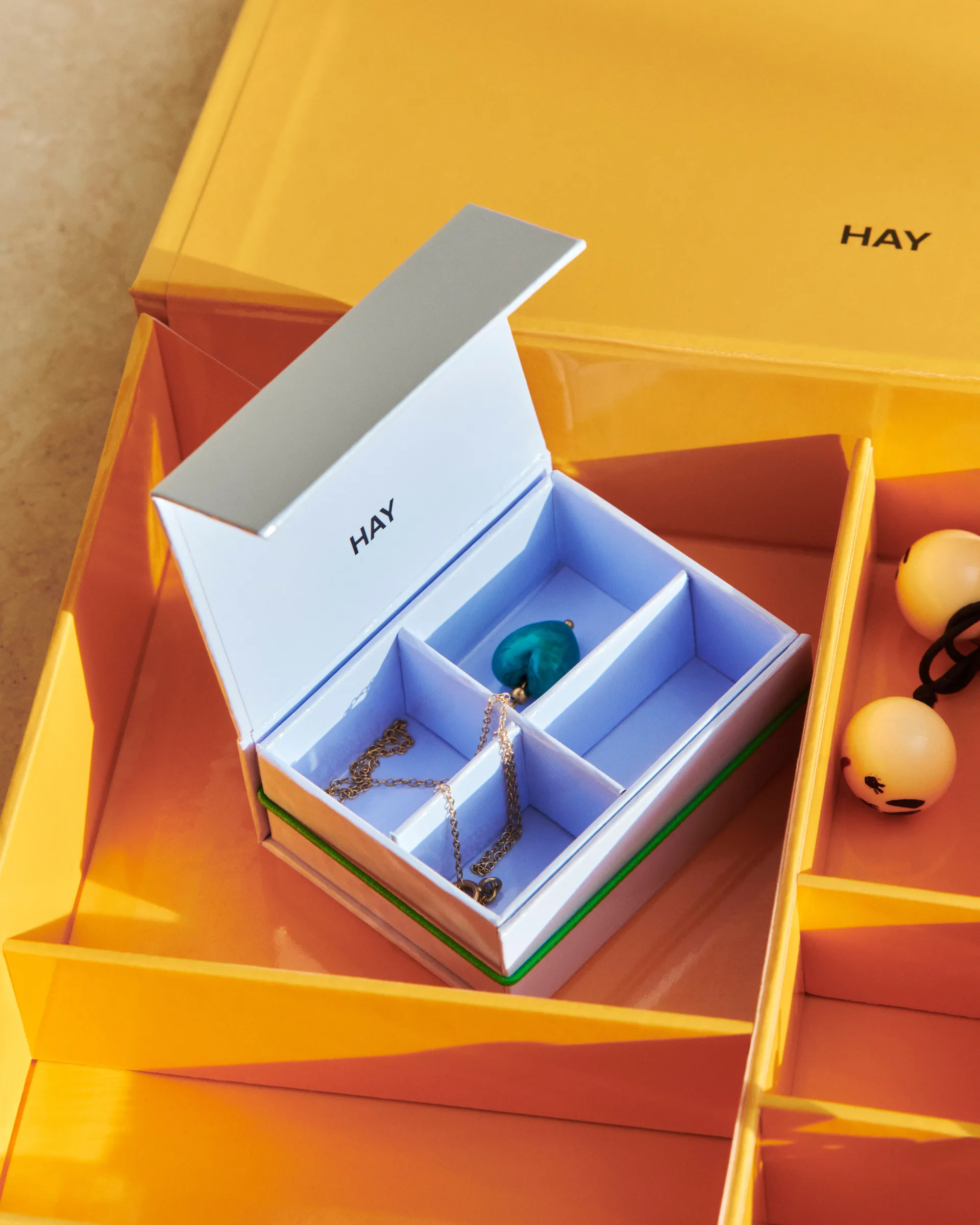 Colour Storage jewelry box 23,2x16,1 cm, Egg yolk HAY