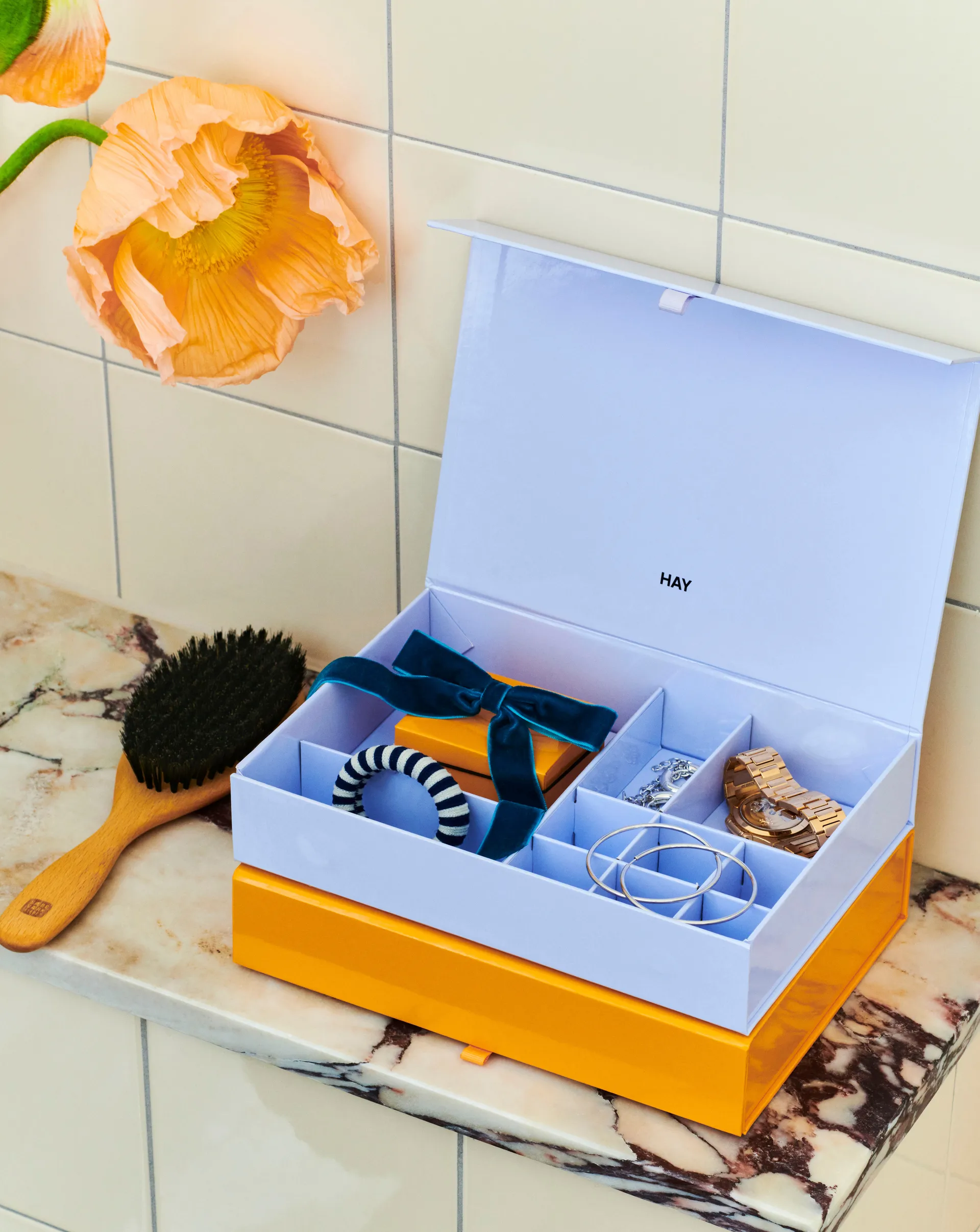 Colour Storage jewelry box 23,2x16,1 cm, Egg yolk HAY