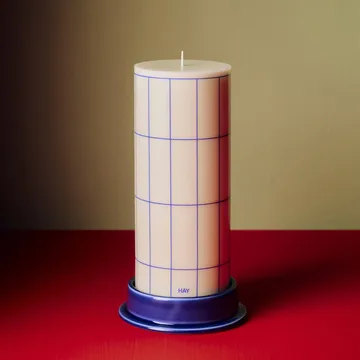 Column pillar candle holder medium Ø11 cm - Royal blue - HAY