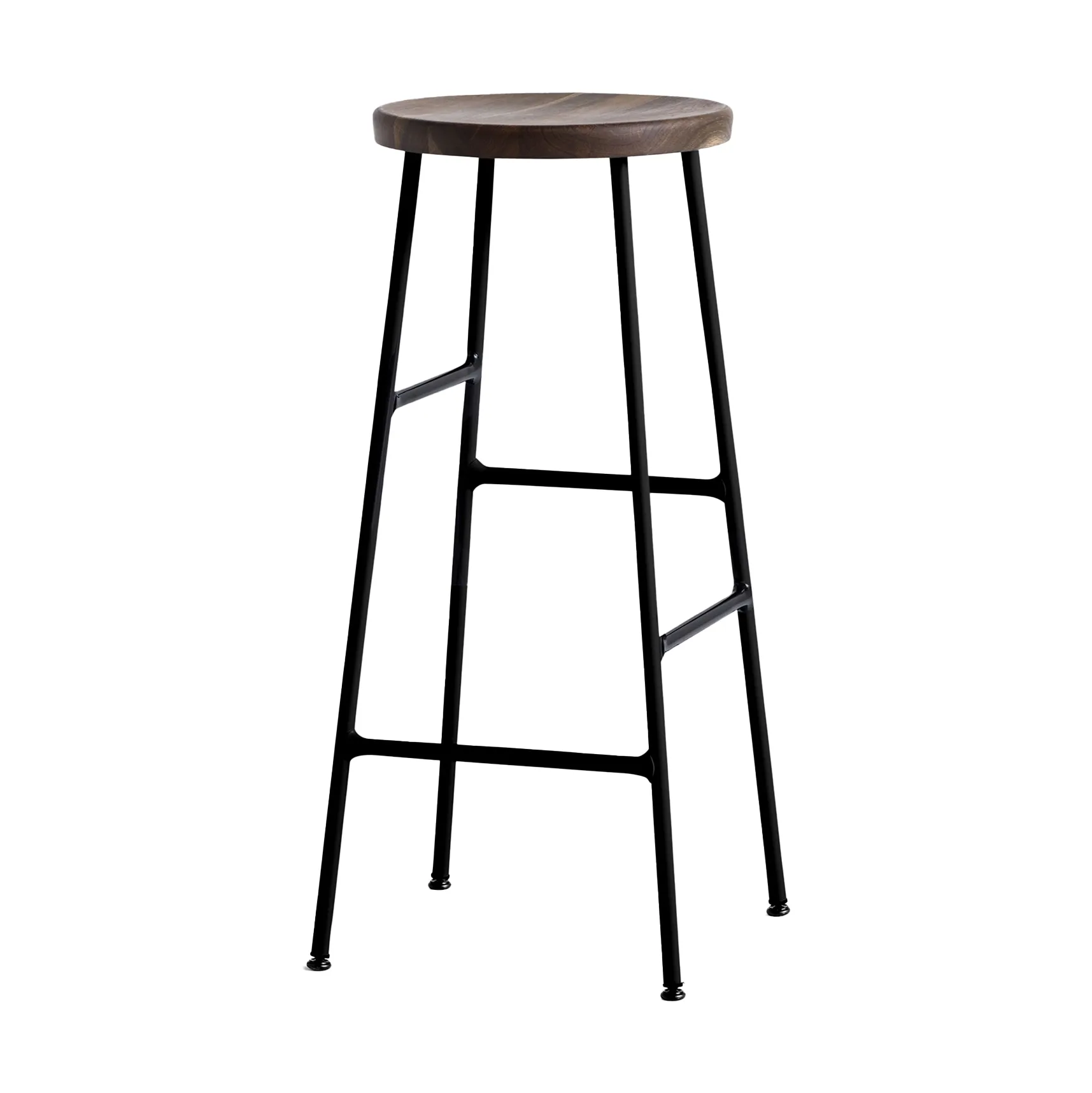 Cornet bar stool 75 cm, Smoked oiled oak-soft black HAY