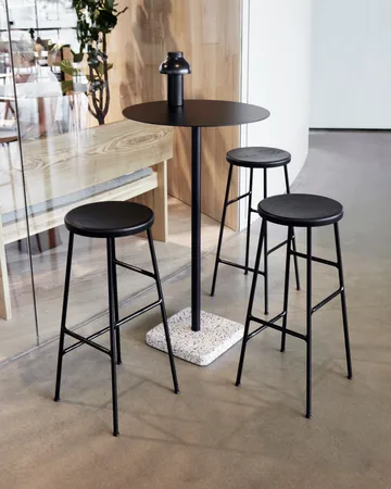 Cornet bar stool 75 cm - Soft black oak-soft black - HAY