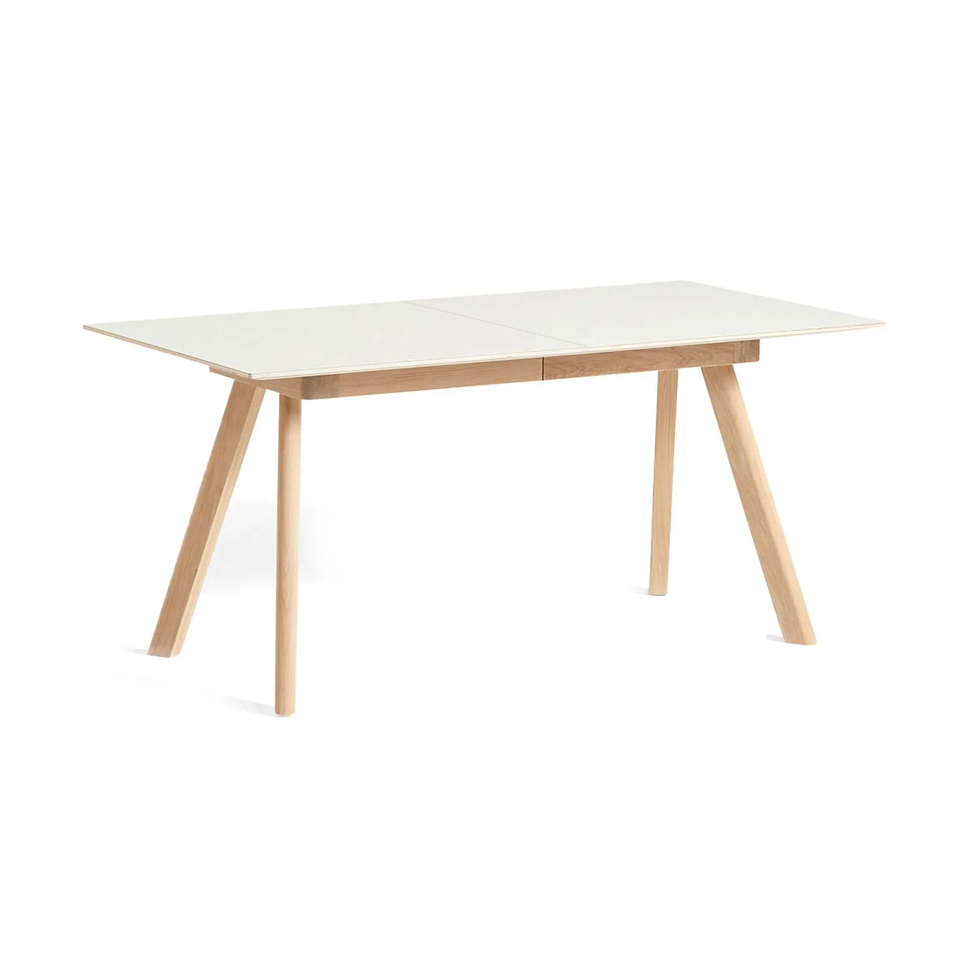 CPH30 2.0 Extendable dining table 80x160 cm, Off white linoleum-lacq. oak HAY