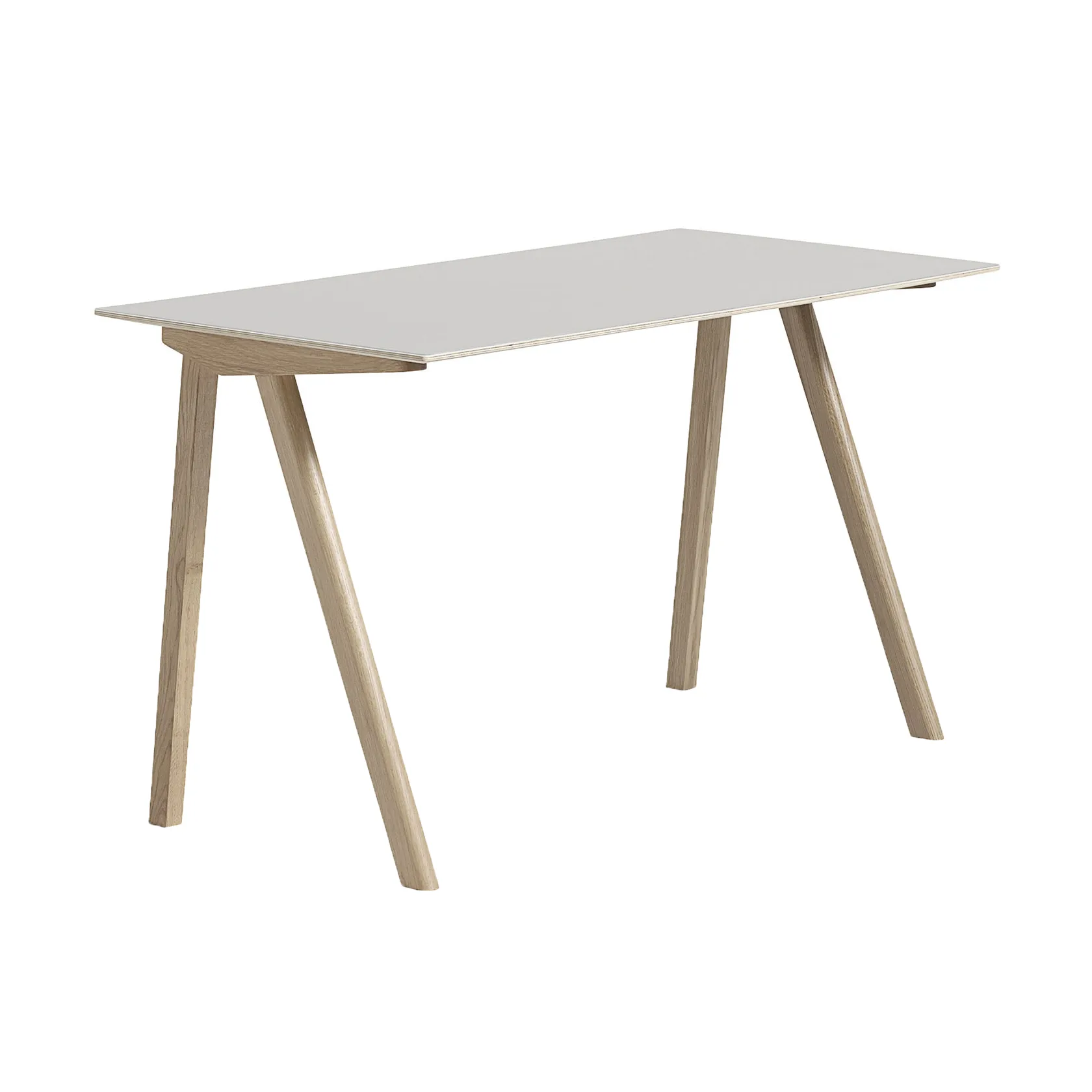 CPH90 2.0 desk 65x130 cm, Off white linoleum-lacq. oak HAY