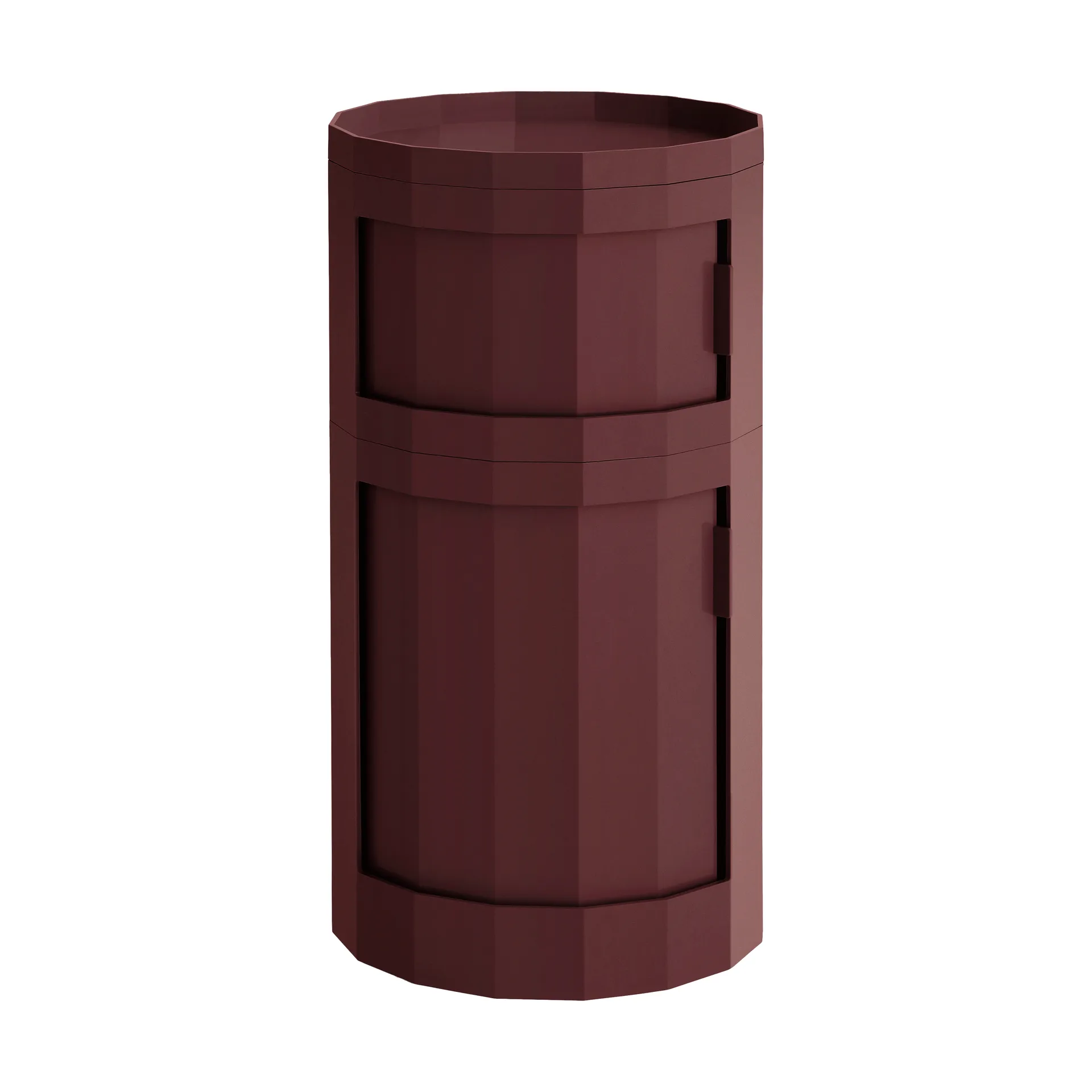 Facet Cabinet 110 side table, Burgundy HAY