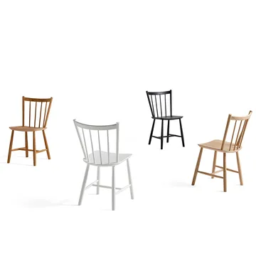 J41 chair - Black lacquered beech - HAY