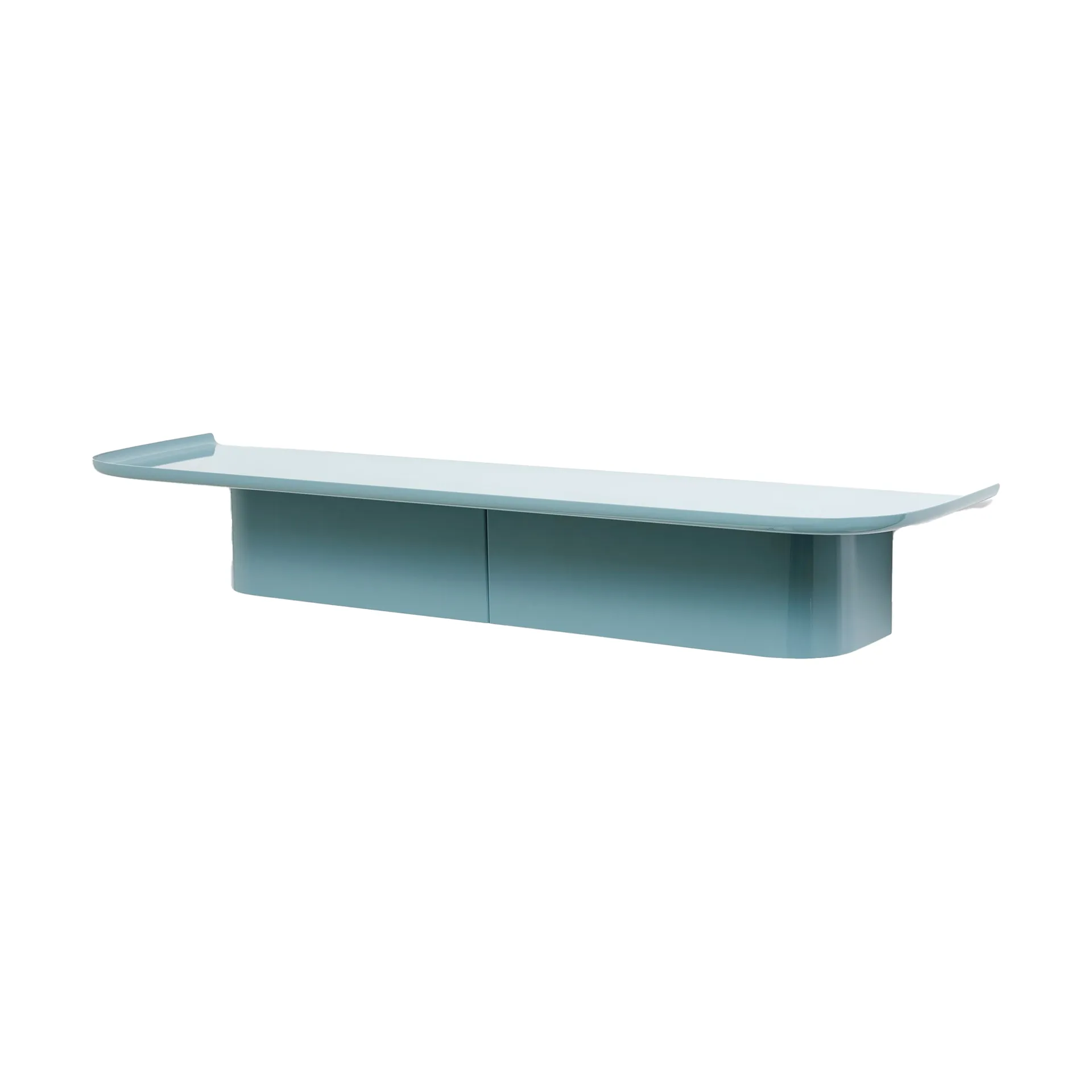Korpus 7 hooks wallshelf L, Sea HAY