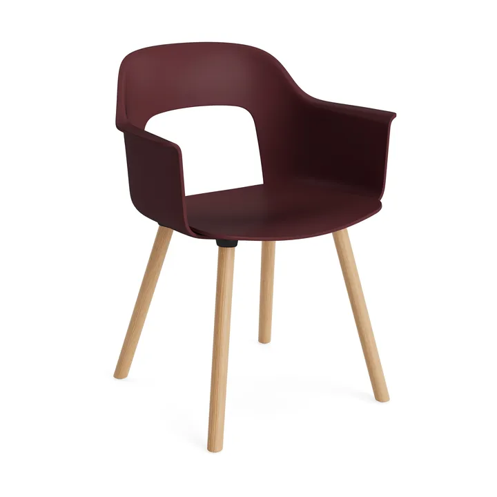 Layout Armchair 221 armchair - Bordeaux-lacquered oak - HAY