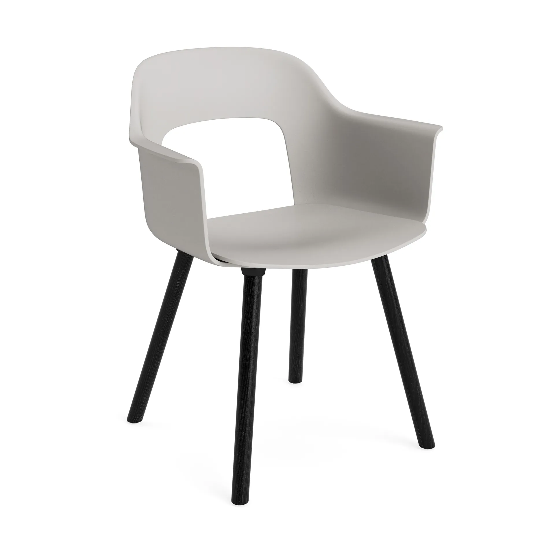 Layout Armchair 221 armchair, Sky grey-black lacquered oak HAY