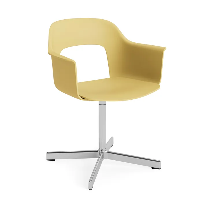 Layout Armchair 231 office chair - Biscotti-polished aluminium 4 star swivel base - HAY