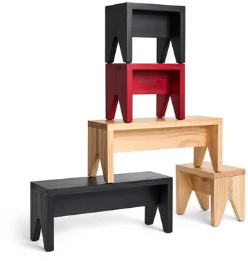 Manolito Long stool - Natural, 60 cm - HAY
