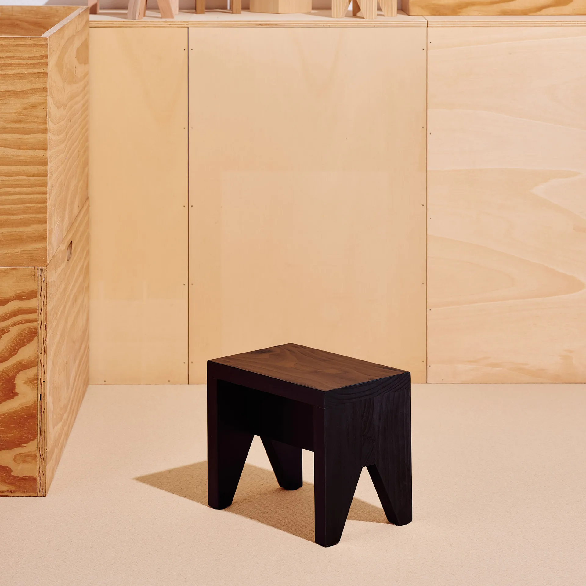 Manolito Short stool, Black, 30 cm HAY