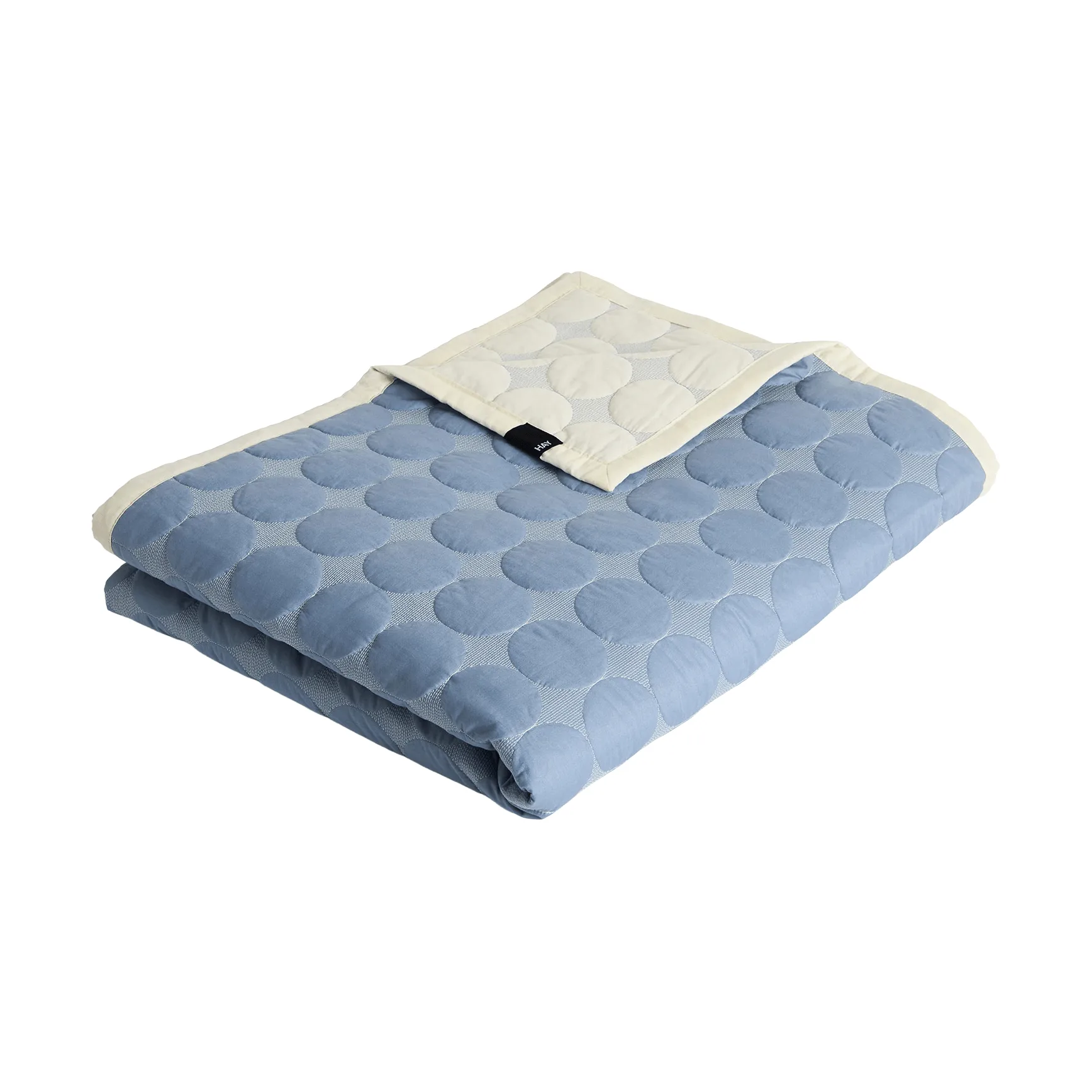 Mega Dot organic bedspread 235x245 cm, Dusty blue HAY