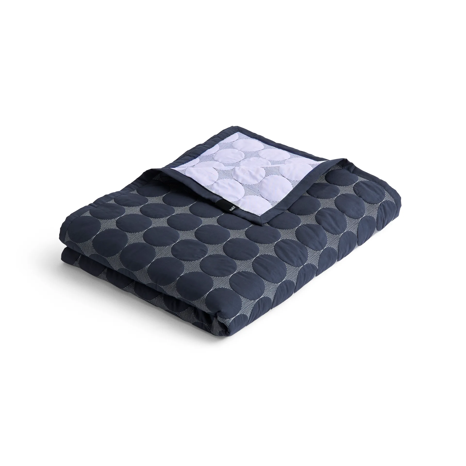 Mega Dot organic bedspread 260x260 cm, Midnight blue HAY