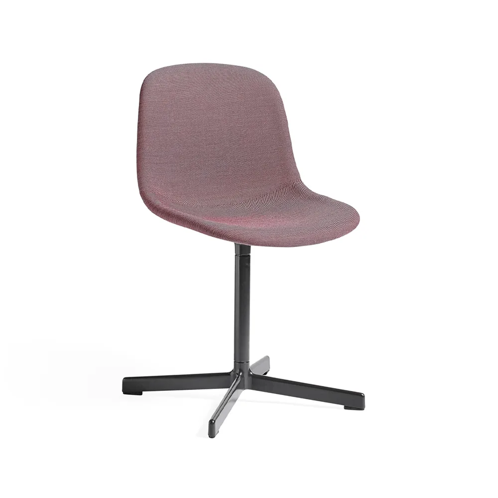 Neu 10 Upholstery chair, Red-swivel base soft black HAY