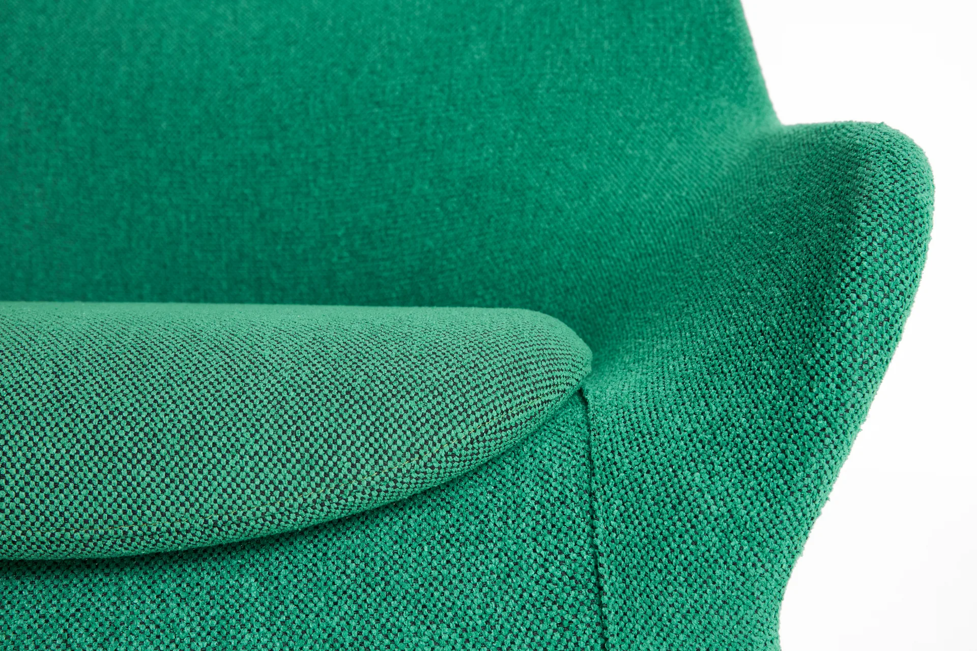 O2 Lounge Chair armchair, Soft green-black lacquered steel HAY