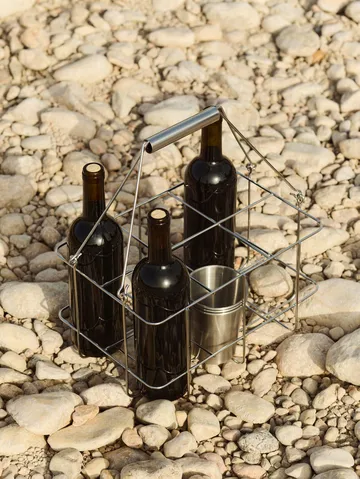 Outdoor Market bottle storage - Stainless steel, 6 bottles - HAY