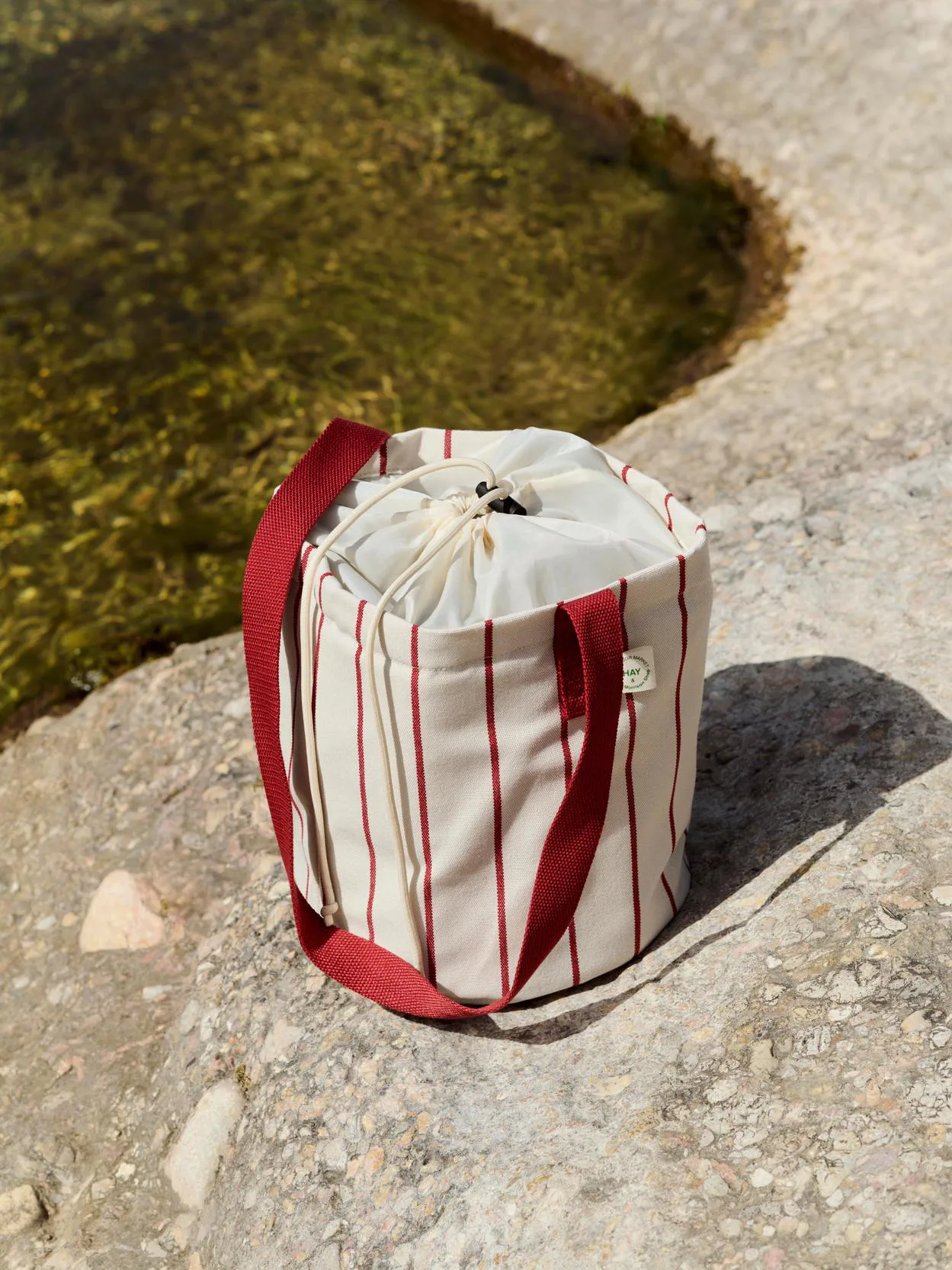 Outdoor Market flask bag, Beige-red, medium HAY