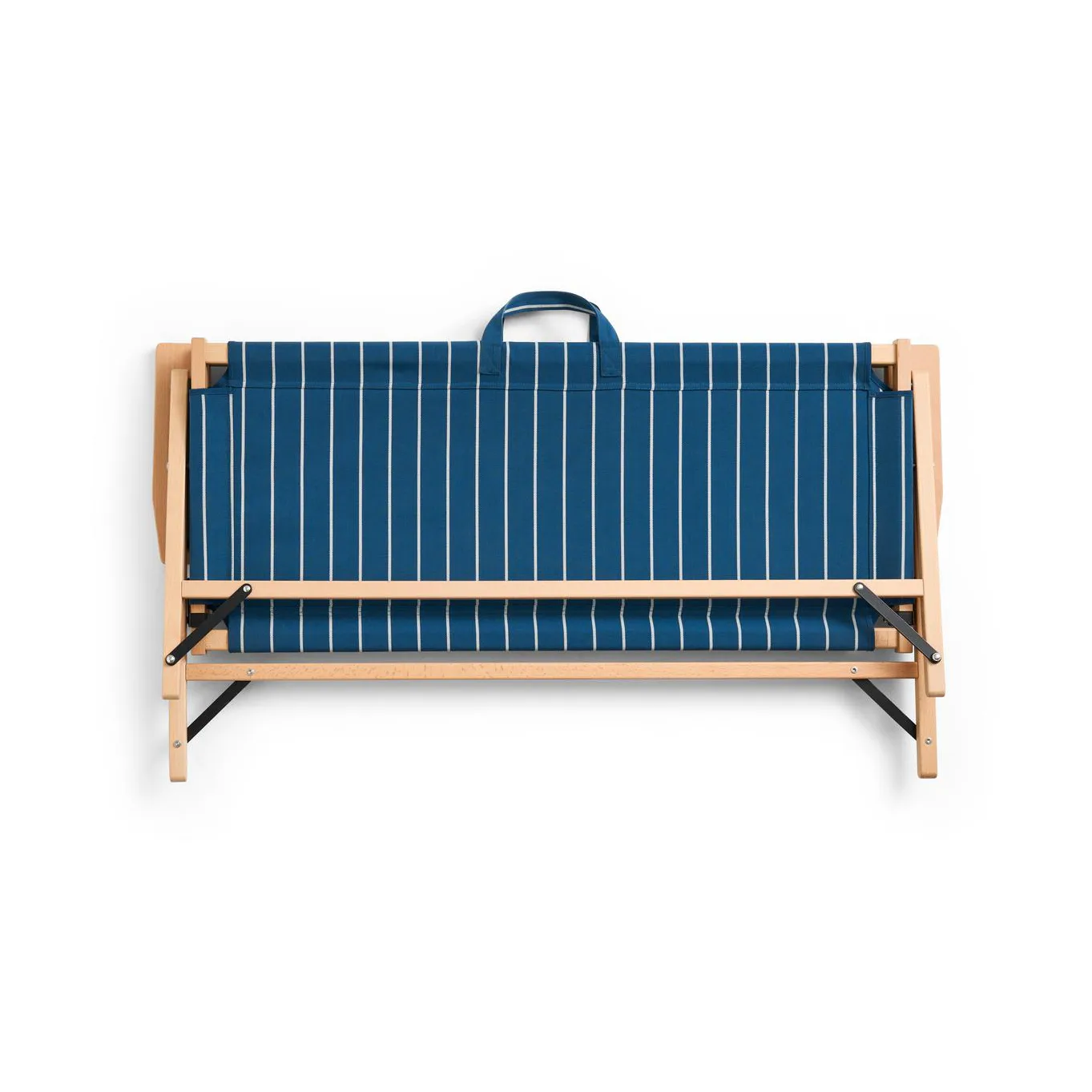 Outdoor Market foldable sofa, Blue-beige, 2-seater HAY