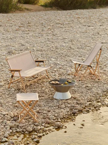 Outdoor Market folding stool - Beige-red - HAY