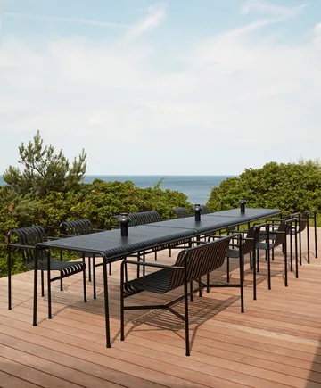 Palissade dining set 2 chairs + bench 170x90 cm - Anthracite - HAY