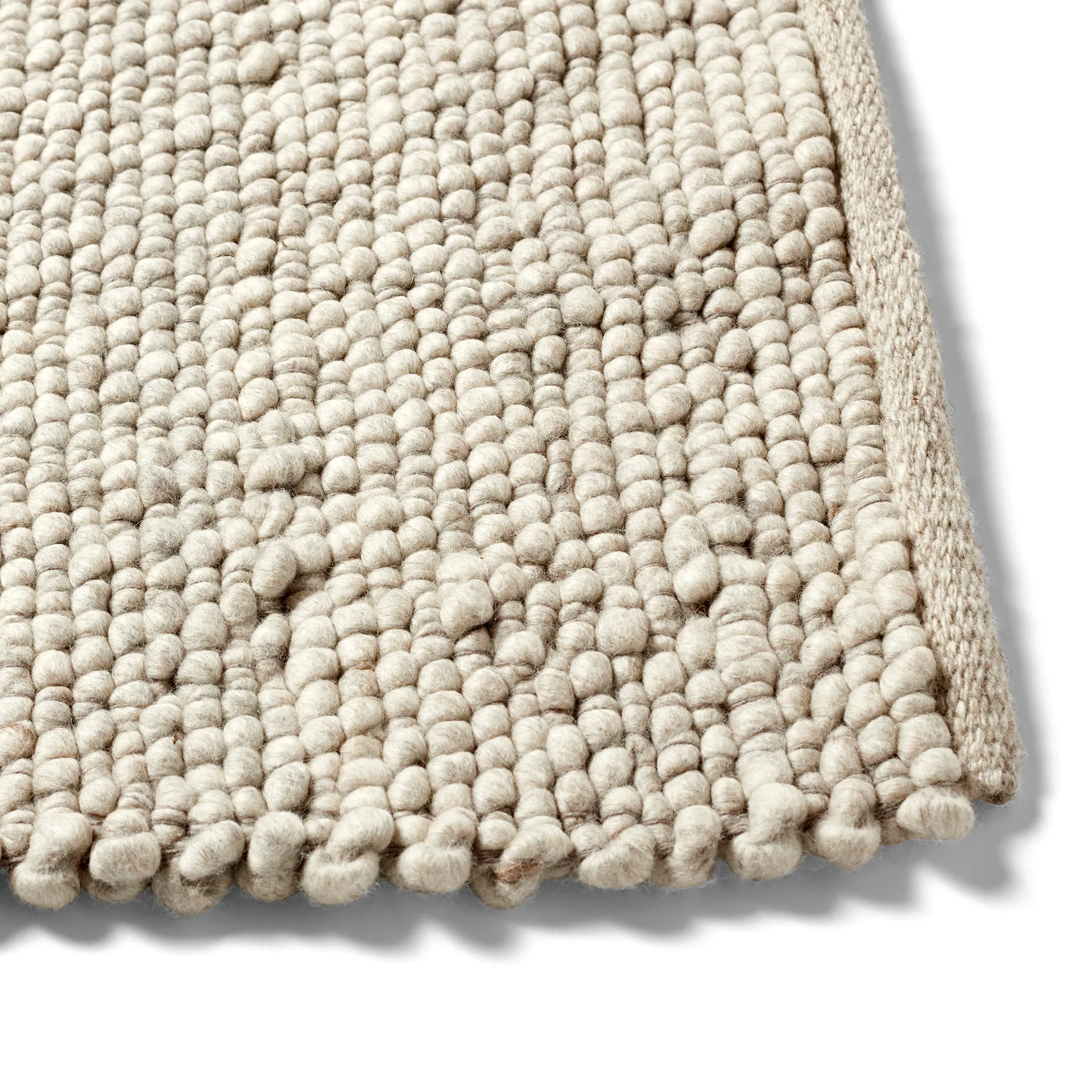 Peas Random wool rug 140x200 cm, Soft grey HAY