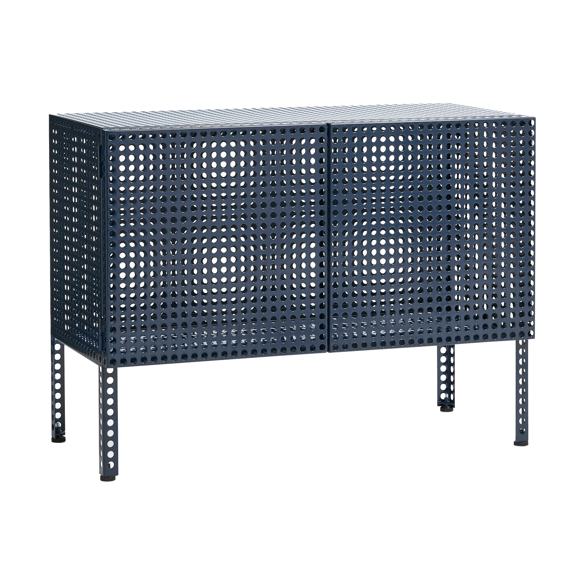 Perforated Cabinet skåp small, Steel blue HAY