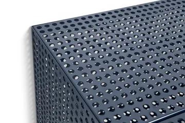Perforated Cabinet wall cabinet small - Steel blue - HAY