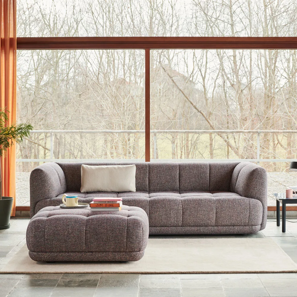 Quilton ottoman, Fabric Swarm multi HAY