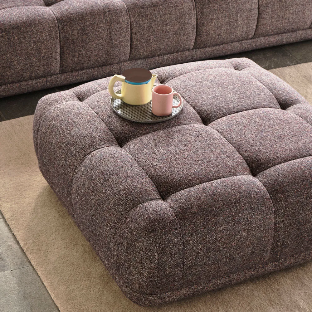 Quilton ottoman, Fabric Swarm multi HAY