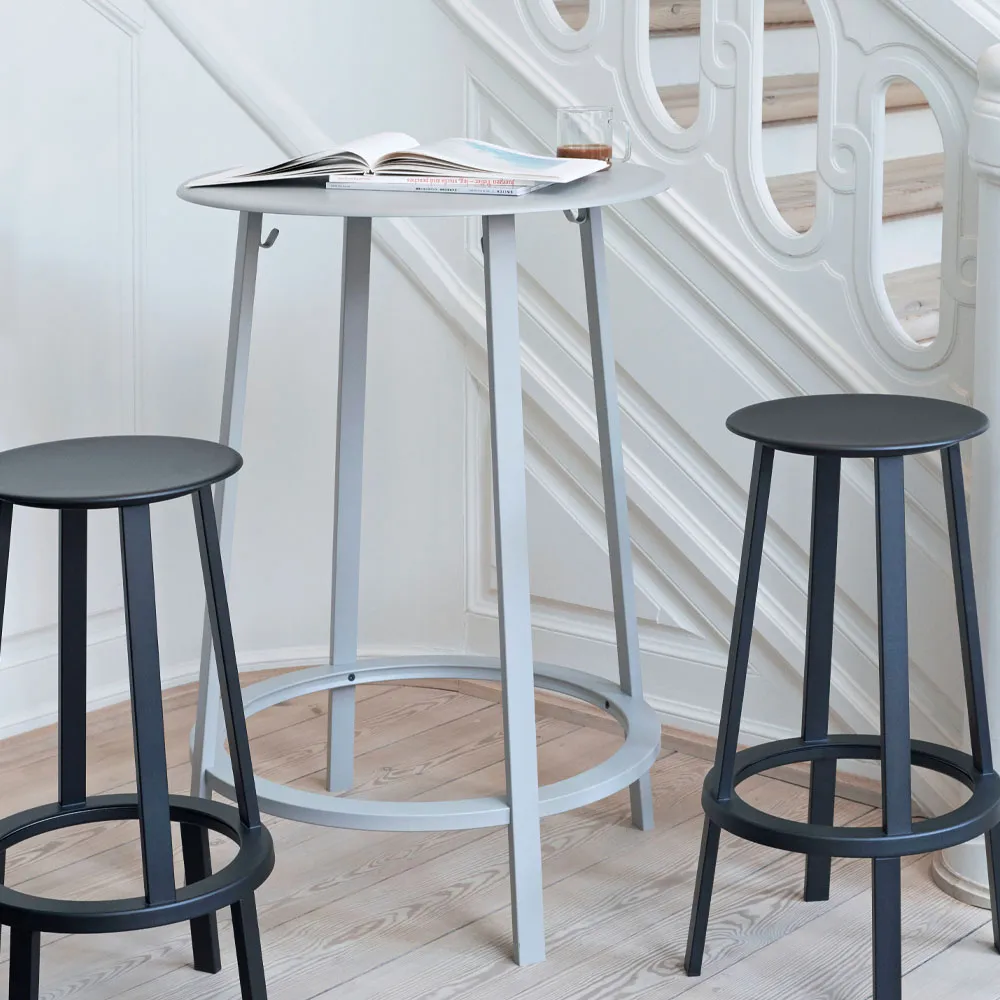 Revolver bar stool, Black, high HAY